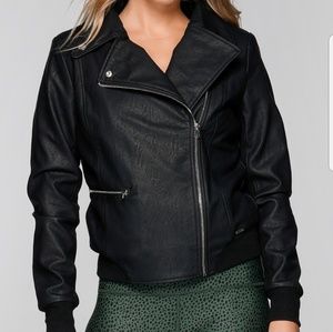 Lorna Jane Vegan Leather Bomber Jacket